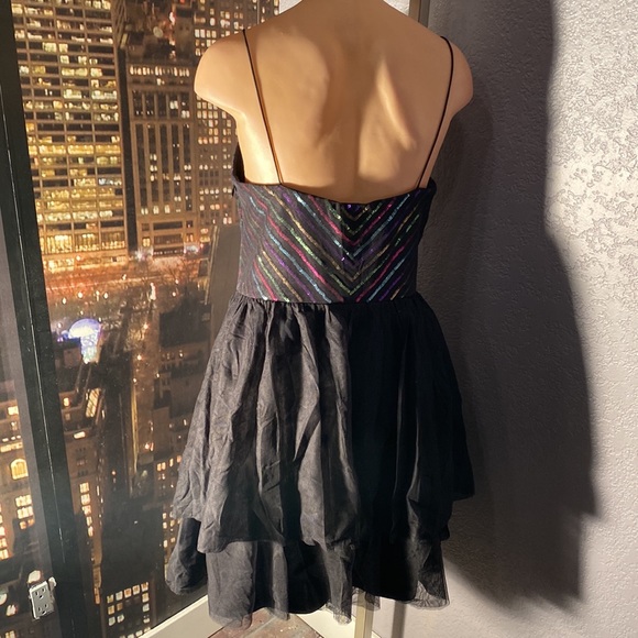 AQUA - dress: rainbow mesh top w black tutu skirt, straps have been adj. - 12 - Picture 14 of 16